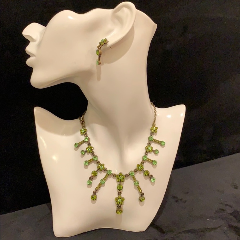 NWOT Bronze necklace and earrings set
